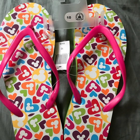 mickey mouse flip flops womens